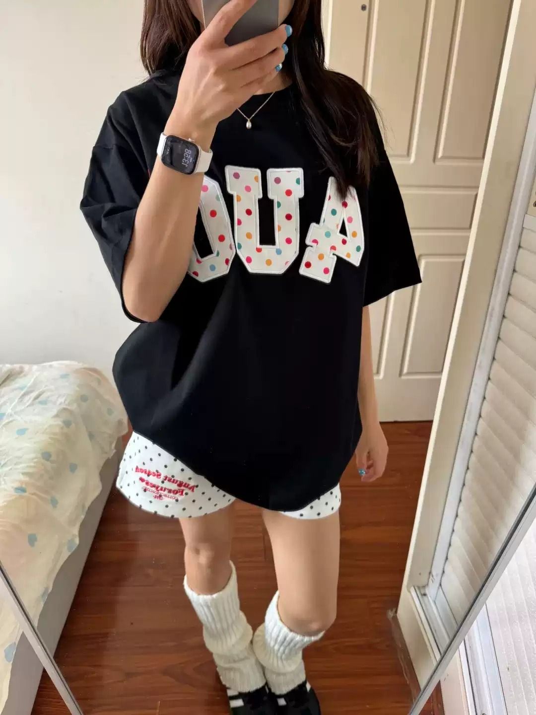 2026 한국 대외 무역 새로운 이후 패키지 칼라 여름 드레스 한 부서 반팔 티셔츠 여성 한국 스타일 루즈핏 빅 사이즈 프린트