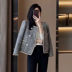 批发2026新款法式高级感轻奢高端小个子别致chic小香风<b class='q'>西装</b>外套<b class='q'>女</b>春秋