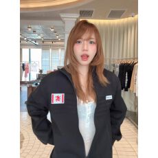 批发薄款原版做工后背毛巾绣纯棉华棉复合拉链卫衣<b class='q'>男</b>女同款