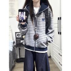 2026韩版新款秋冬装上衣宽松连帽薄款加绒卫衣潮ins女