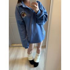 批发薄款全绣花夹领做法门抽压线纯棉华棉复合卫衣女