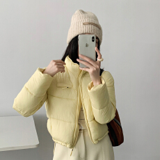 批发韩系小个子龟背式圆领棉服女2026冬季新款休闲百搭显瘦<b class='q'>保暖</b>外套