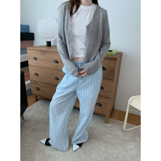 韩风ins 条纹简约松弛感可外穿家居裤遛弯裤