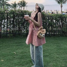 批发夏日多巴胺<b class='q'>彩</b>虹系带<b class='q'>连衣裙</b>子女2025春夏新款海边度假风绝美吊带裙