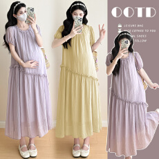 批发实拍~2026夏季新款<b class='q'>孕妇装</b>休闲百搭温柔宽松上班通勤<b class='q'>孕妇</b><b class='q'>连衣裙</b>