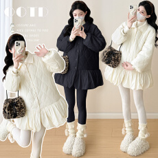 批发实拍现~孕妇冬装时尚减龄加厚保暖冬季娃娃领棉服外套