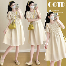 批发实拍现~孕妇装2026夏装新品<b class='q'>韩版</b>时尚宽松简约设计气质连衣裙