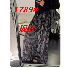 批发一线<b class='q'>品牌</b><b class='q'>折扣</b>捡漏慵懒风小个子休闲蕾丝拼接格子直筒阔腿裤女薄款