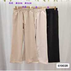 批发2025年秋冬韩版<b class='q'>气质</b>韩系休闲系带口袋宽松垂感直筒慵懒加厚阔腿<b class='q'>裤</b>