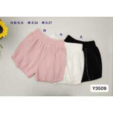 批发2026年春夏新款韩版气质甜美减龄钉珠毛绒针织百搭<b class='q'>短裤</b>