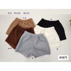 批发2026年秋冬新款<b class='q'>韩版</b>百搭时尚小众高级羊圈绒毛抽绳系带毛绒短<b class='q'>裤</b>女