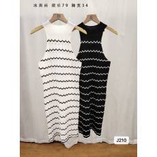 批发2026年夏季百搭洋气时尚薄款条纹针织夏季短款修身设计感<b class='q'>连衣裙</b>