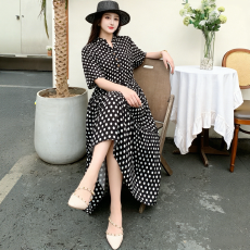 批发夏季跨境波西米亚棉绸碎花连衣裙松紧腰沙滩旅游微<b class='q'>胖</b>孕妇显瘦长裙