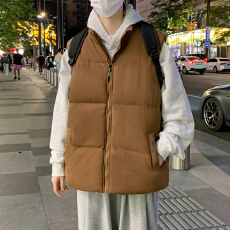 批发新款<b class='q'>冬</b>季麂皮绒复古加绒加厚保暖户外男士立领棉衣马甲