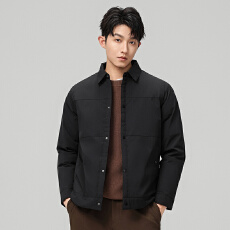 批发白鸭绒高品质跨境户外山系男士直播爆款保暖羽绒服翻领<b class='q'>外套</b>