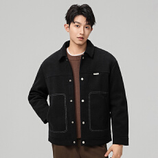 批发冬季跨境户外山系工装翻领<b class='q'>外套</b>羽绒服直播爆款高品质90绒毛呢<b class='q'>外套</b>