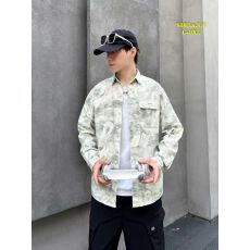 批发高品质春秋纯棉男士青少年透气时尚百搭宽松休闲印花<b class='q'>衬衫</b>长袖外套