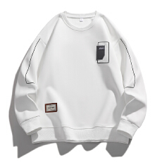 批发新款秋季大码重磅刺绣圆领潮流时尚休闲百搭套头卫衣