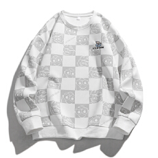 批发秋季新款大码重磅满印卡通圆领时尚百搭潮流<b class='q'>套头卫衣</b>