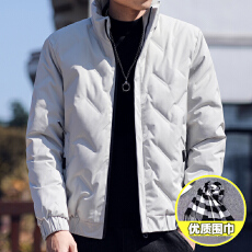 批发冬季新款立领羽绒服男士冬天防寒保暖白鸭绒超声波羽绒衣外套