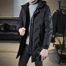 白鸭绒超声波鸭绒羽绒服冬天防寒保暖羽绒中长款连帽外套