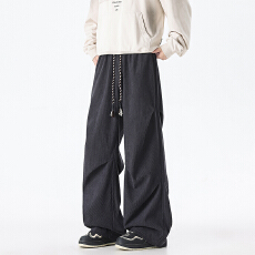 批发新款芯绒男裤子男款春秋季宽松休闲直筒大码卫裤男士运动长裤