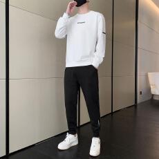 批发爆款运动套装情侣运动圆领卫衣套装高品质加绒加厚保暖套装