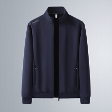 批发高品质<b class='q'>春</b>秋季运动男士透气纯棉宽松加肥加大码休闲拉链开衫外套