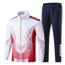 批发<b class='q'>春</b>秋运动服套装体育运动员比赛训练运动服活动服团体服教练服