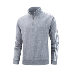 批发三条杠卫衣男女同款休闲百搭套头衫纯色光版上衣运动打底衫