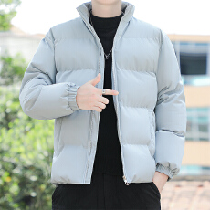 新款冬季棉服情侣短款棉衣男士棉衣加绒加厚男立领棉服外套冬装