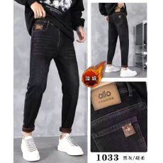 高品质秋冬新款加绒男士修身小直筒弹力超柔青年潮流时尚牛仔男裤