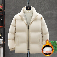 情侣款纯色棉衣面包服加厚青少年立领保暖休闲百搭男女款棉服