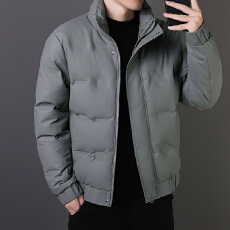 批发白鸭绒羽绒服男冬季立领外套新款中青年大众短款加厚保暖羽绒服