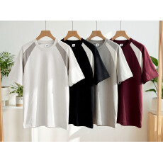 高品质棉230克罗马丝光双面布潮牌宽松舒适透气休闲短袖棉T