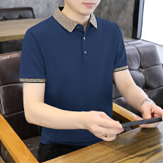 批发爆款高品质男装<b class='q'>商务</b>菠萝领短袖休闲百搭高级感舒适polo衫短袖