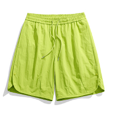 跨境春夏中青年美式抽绳工装短裤男日系潮牌宽松速干五分裤男女款