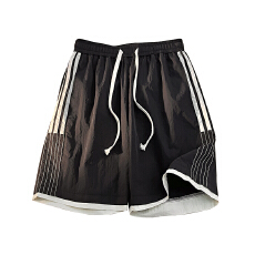 爆款夏季薄款裤子速干梭织沙滩运动港风休闲五分裤潮流直筒百搭