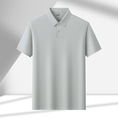 高品质桑蚕丝冰原六维云心珠10A级抗菌冰感吸湿排汗商务polo短袖