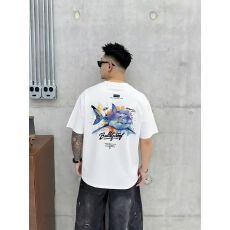 批发高品质棉亲肤透气青少年潮版双面印花<b class='q'>t</b>罗马丝光棉潮牌休闲宽松<b class='q'>T</b><b class='q'>恤</b>