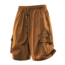 批发<b class='q'>夏</b>季新款爆款冰丝男款潮休闲工装五分裤大码运动直筒中裤沙滩裤·