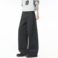 爆款扎染男女弯刀裤新款春季港风情侣直筒宽松休闲运动卫裤