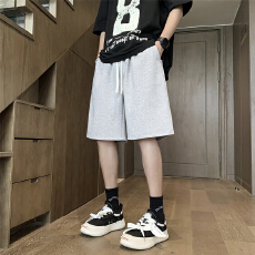 夏季运动裤纯色华棉针织宽松卫裤港风休闲短裤直筒沙滩五分裤