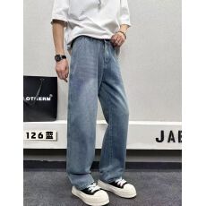 批发高品质实拍新款弹力春夏男士亲肤柔软透气百搭<b class='q'>休闲</b>直筒牛仔<b class='q'>长裤</b>