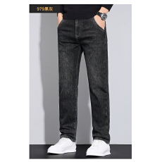 批发高品质实拍新款弹力春夏男士亲肤柔软透气百搭<b class='q'>休闲</b>直筒牛仔<b class='q'>长裤</b>