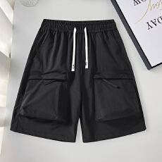 批发新款<b class='q'>美式</b>工装短裤男夏季日系潮牌宽松直筒<b class='q'>休闲</b>速干五分裤男潮牌