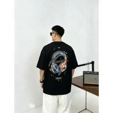 批发高品质棉亲肤透气青少年潮版双面印花罗马丝光棉潮牌<b class='q'>休闲</b>宽松T恤