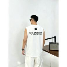 批发高品质棉亲肤透气青少年潮版双面印花罗马丝光棉潮牌休闲宽松背心