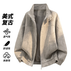 批发青年时尚潮流春秋季新款<b class='q'>男士</b>夹克PU皮衣翻领潮牌爆款男装皮衣外套