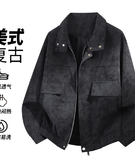 청년 패션 트렌드 봄 가을 새로운 남성 재킷 pu 가죽 재킷 폴로 칼라 조수 브랜드 폭발 남성 의류 가죽 재킷 재킷